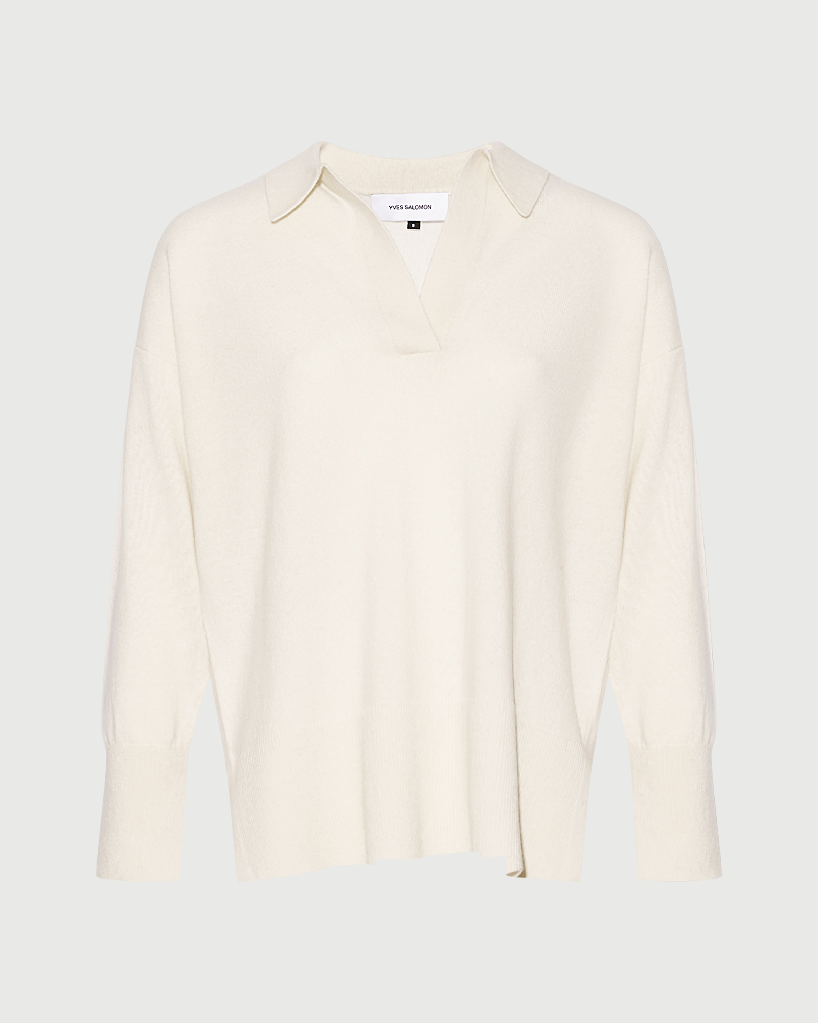 Polo en maille mérinos- Yves Salomon - Nouvelle collection Automne Hiver