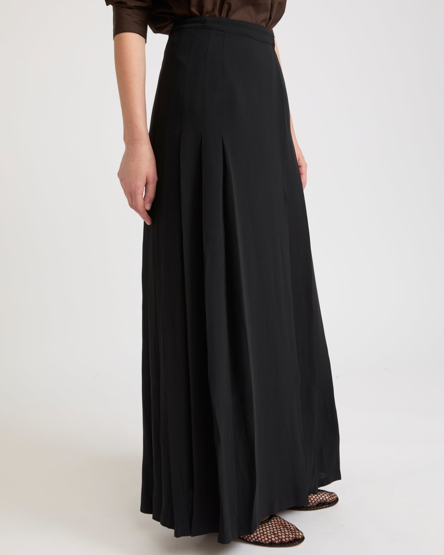 Silk crepe wrap skirt