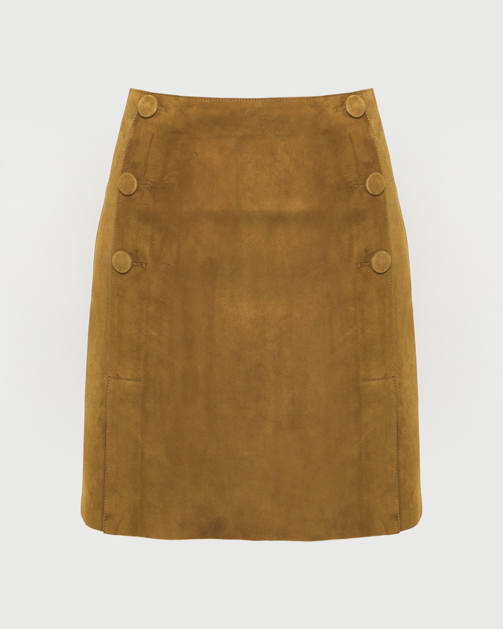 Jupe courte en cuir d'agneau double face -Yves salomon - Nouvelle collection Printemps Été