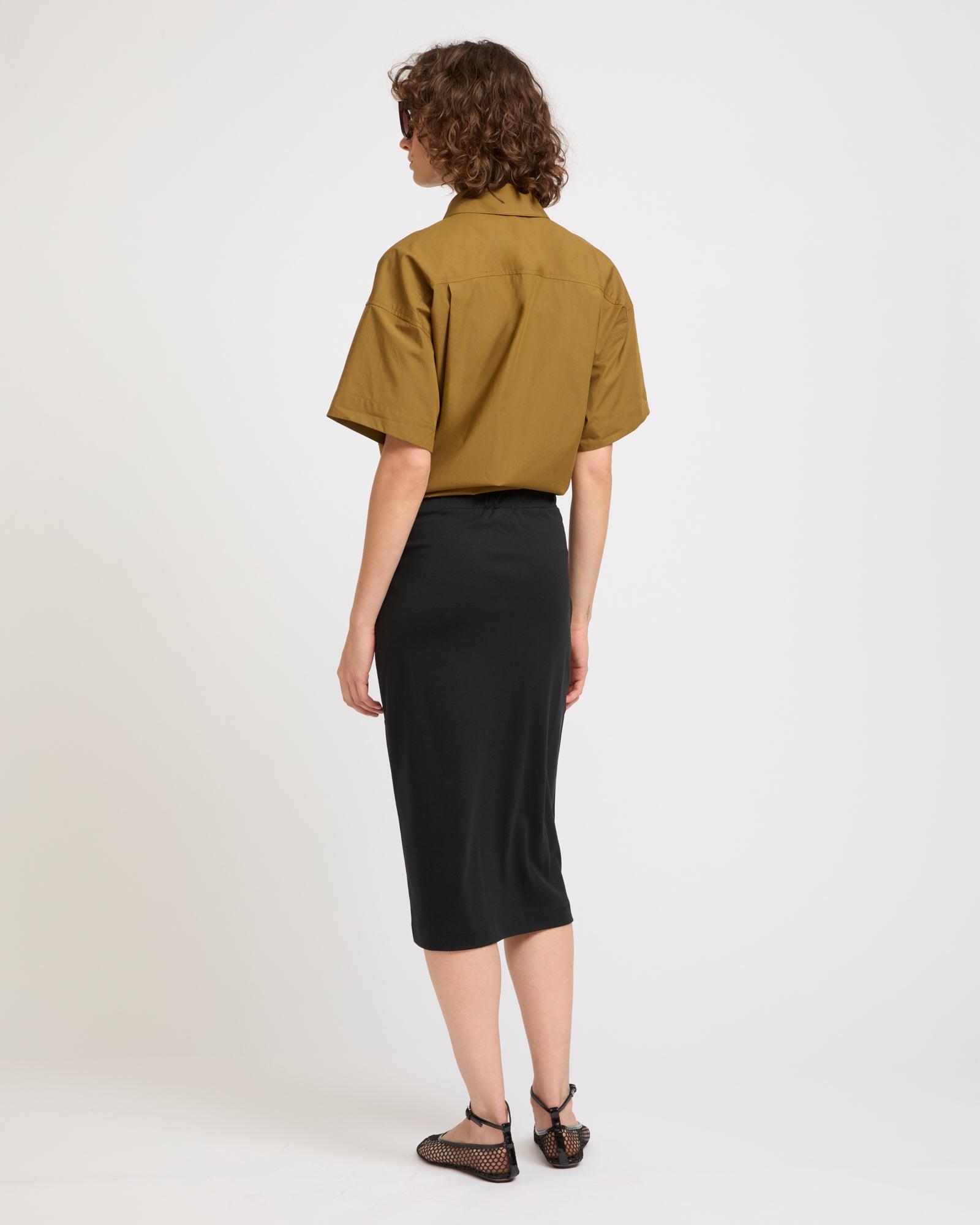 Jupe en jersey de soie drapée -Yves salomon - Nouvelle collection Printemps Été