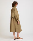 Oversized maxi cotton coat