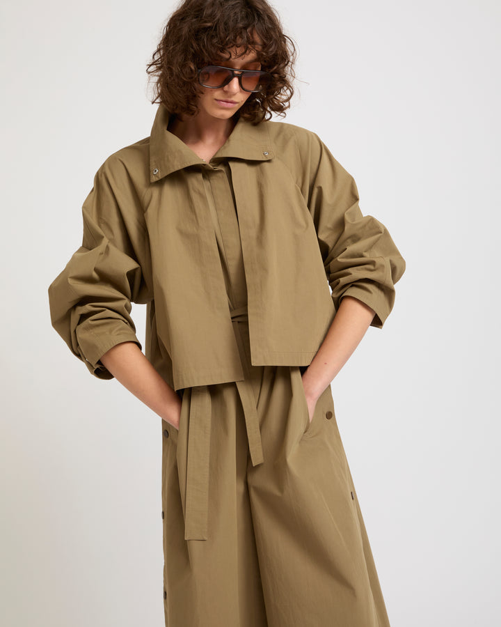 Manteau oversize long en coton style trench -Yves salomon - Nouvelle collection Printemps Été