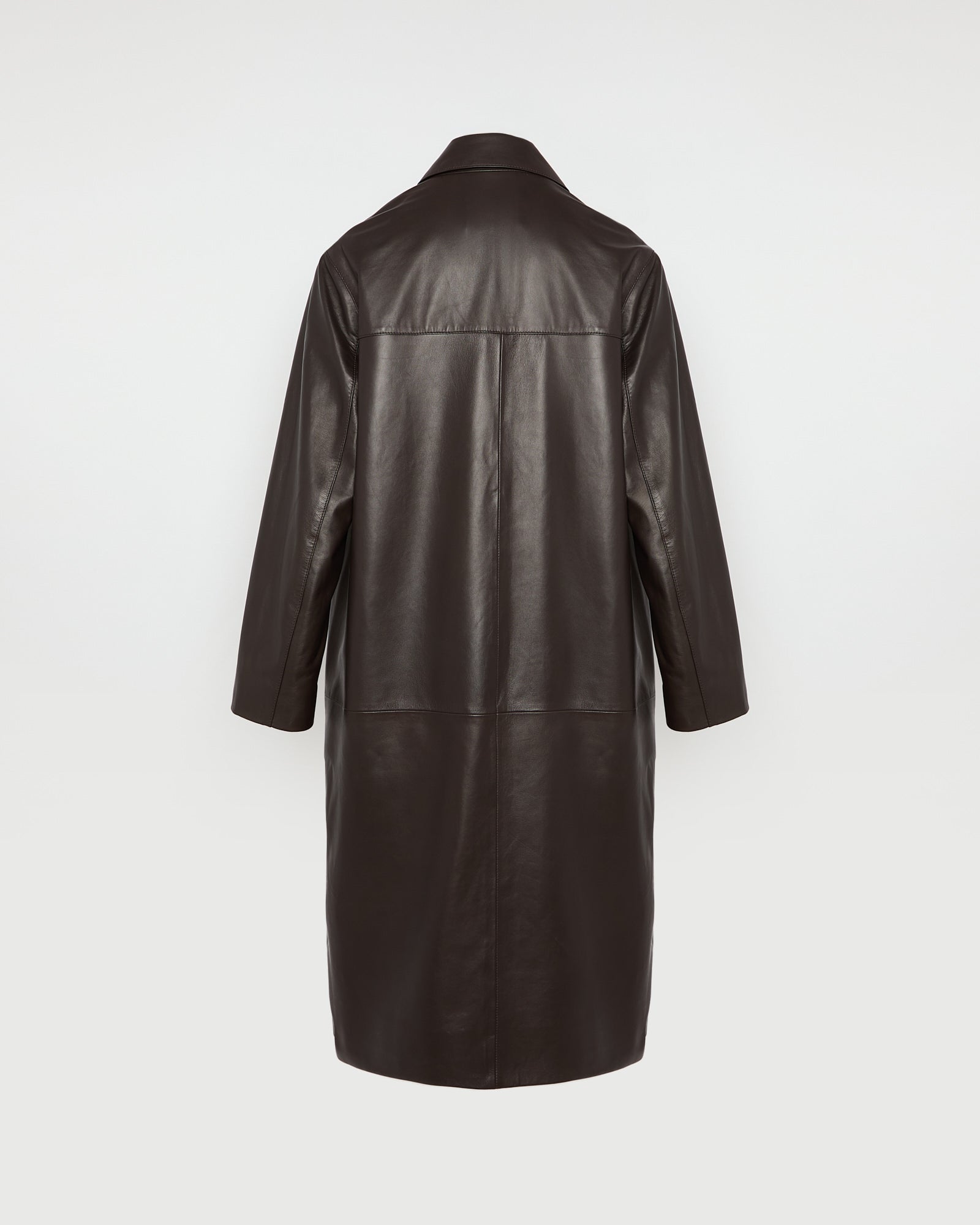 Manteau droit en cuir d'agneau -Yves salomon - Nouvelle collection Printemps Été