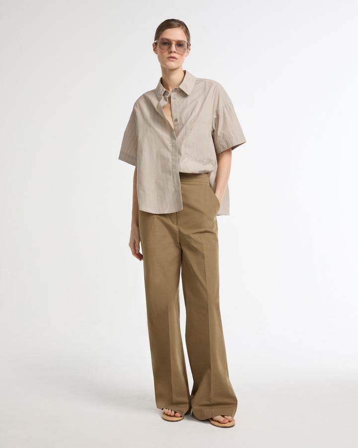 Pantalon large en coton -Yves salomon - Nouvelle collection Printemps Été