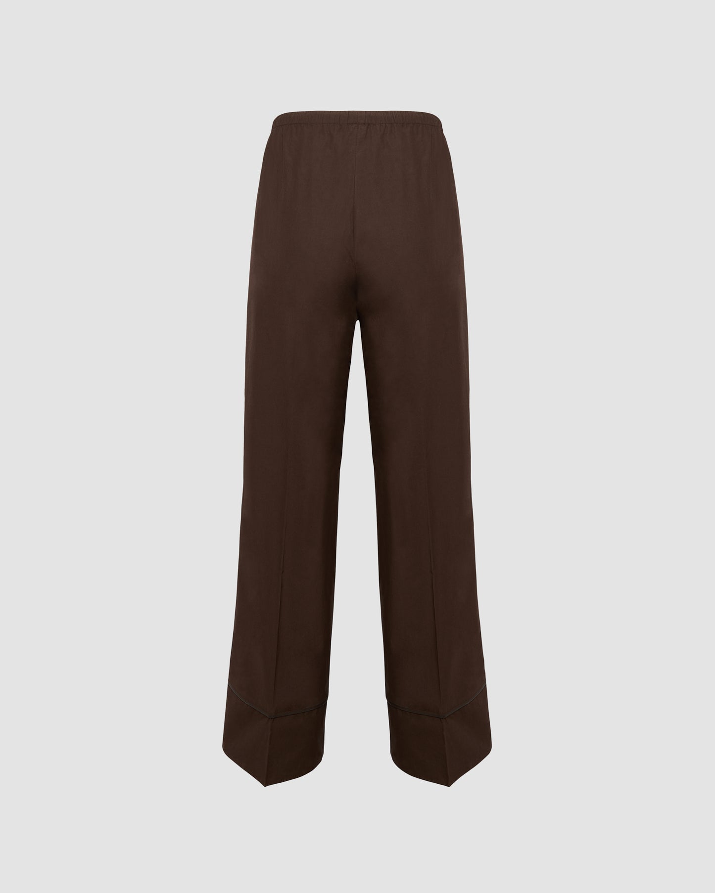 Pantalon ample en popeline de coton et détails cuirs -Yves salomon - Nouvelle collection Printemps Été