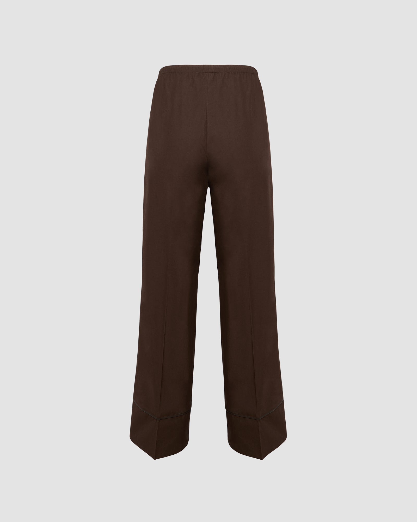 Pantalon ample en popeline de coton et détails cuirs -Yves salomon - Nouvelle collection Printemps Été