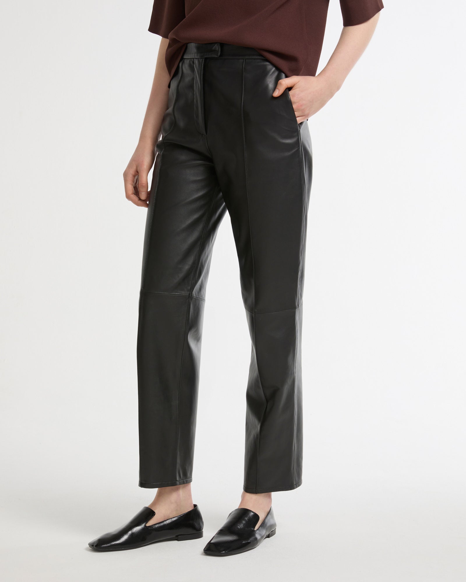 Lamb leather trousers - black - Private sale – Yves Salomon