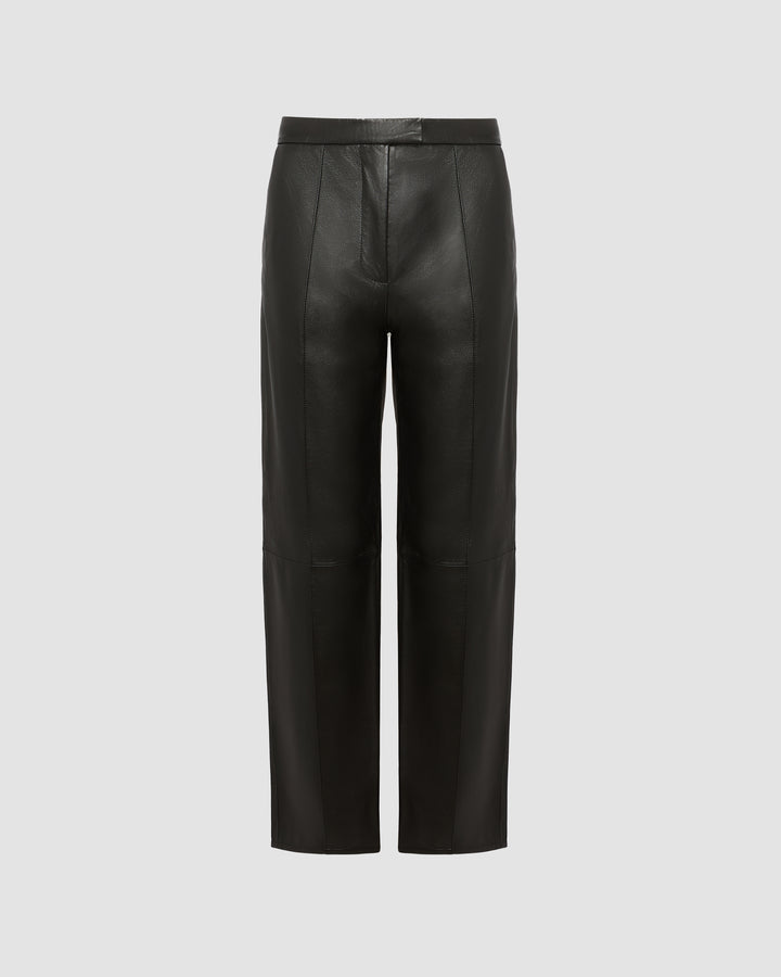 Leather tailored trousers