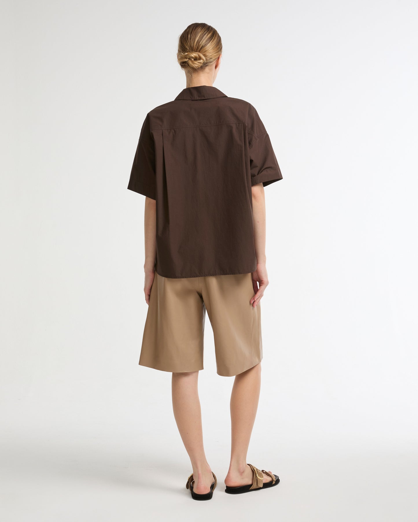 Bermuda en cuir d'agneau -Yves salomon - Nouvelle collection Printemps Été
