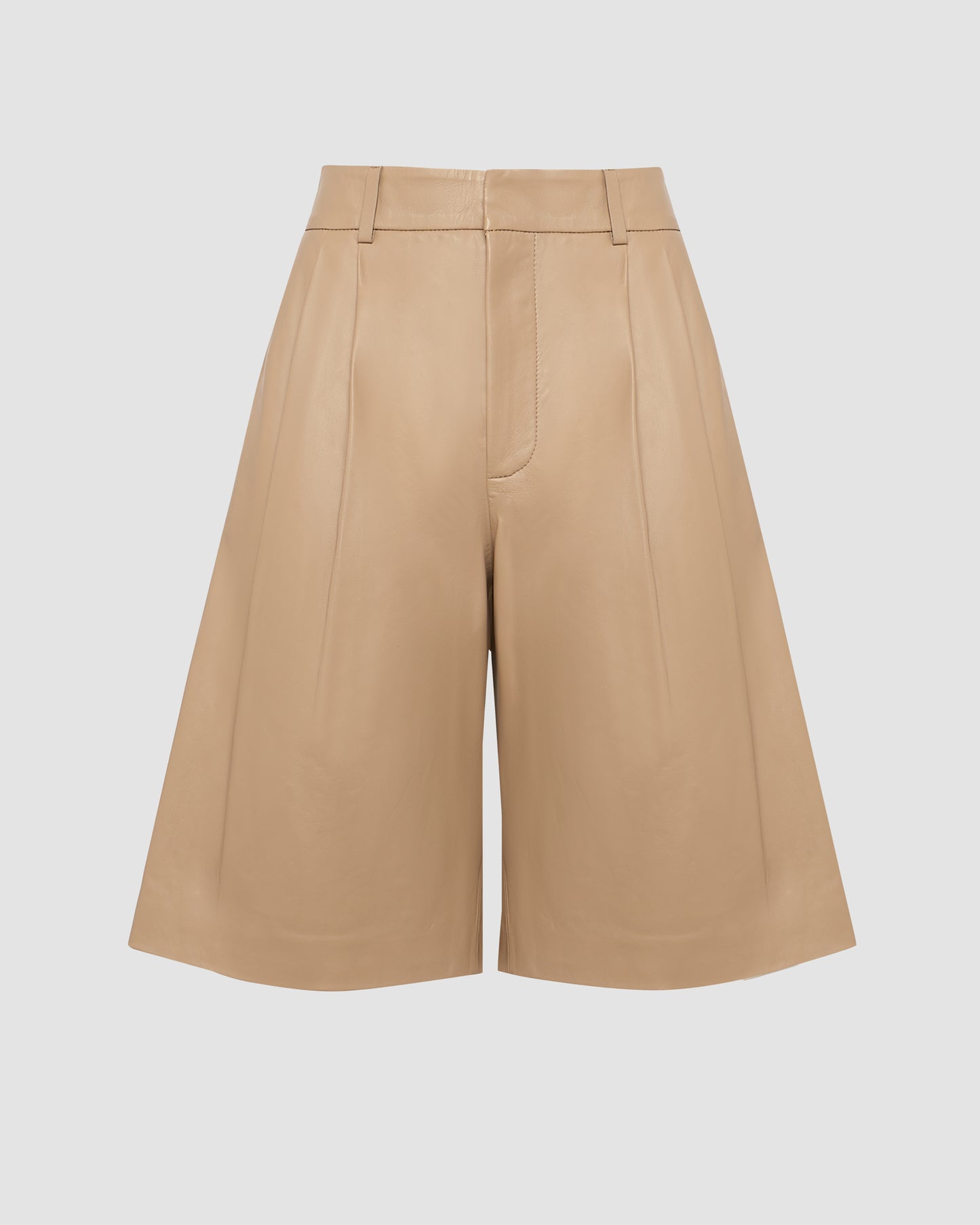 Bermuda en cuir d'agneau -Yves salomon - Nouvelle collection Printemps Été