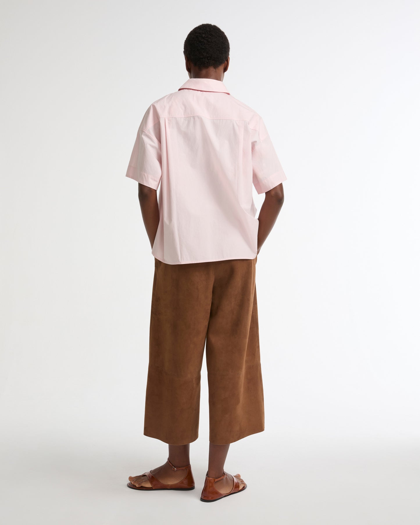 NE PAS METTRE EN LIGNE Pantalon ample en veau velours -Yves salomon - Nouvelle collection Printemps Été