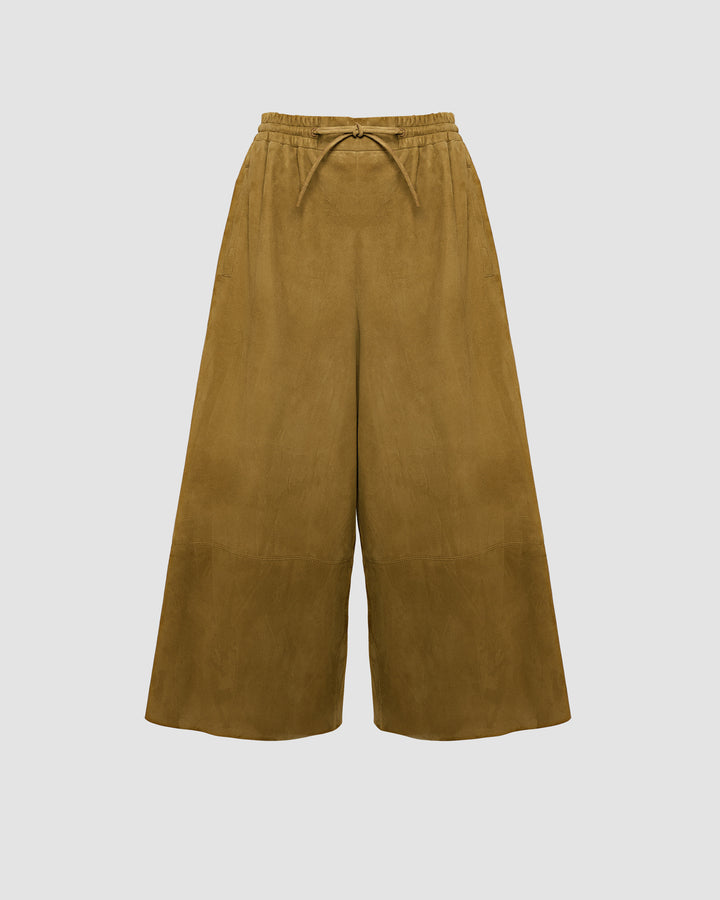 Jupe culotte en agneau velours