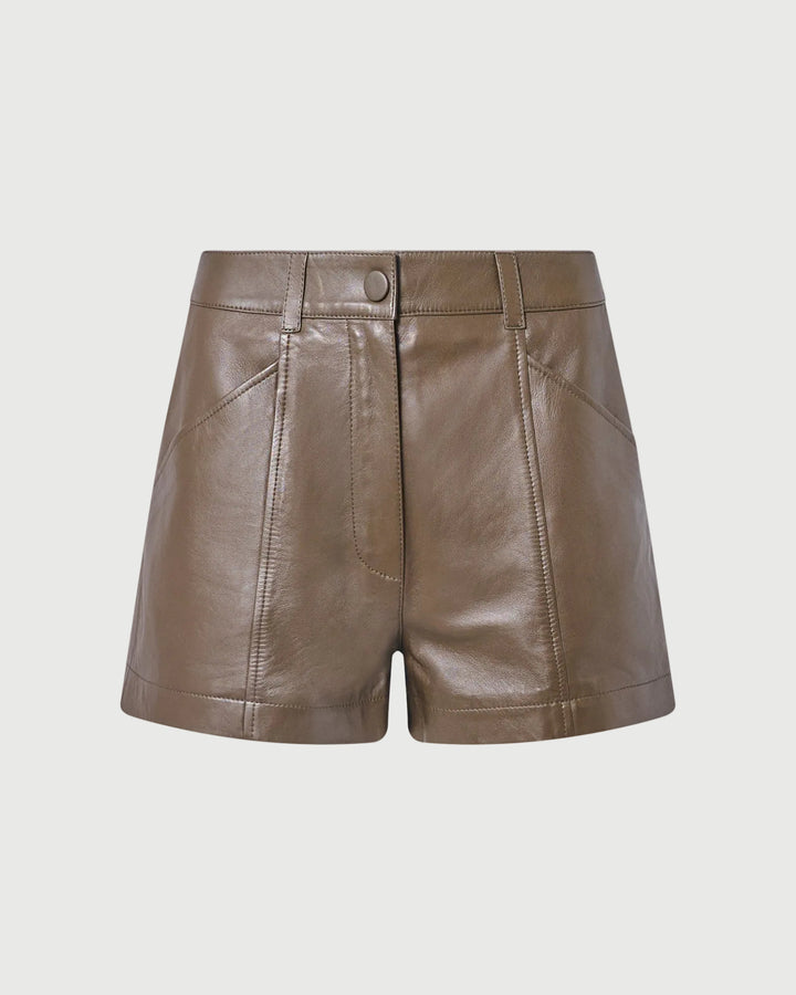Short en cuir d'agneau