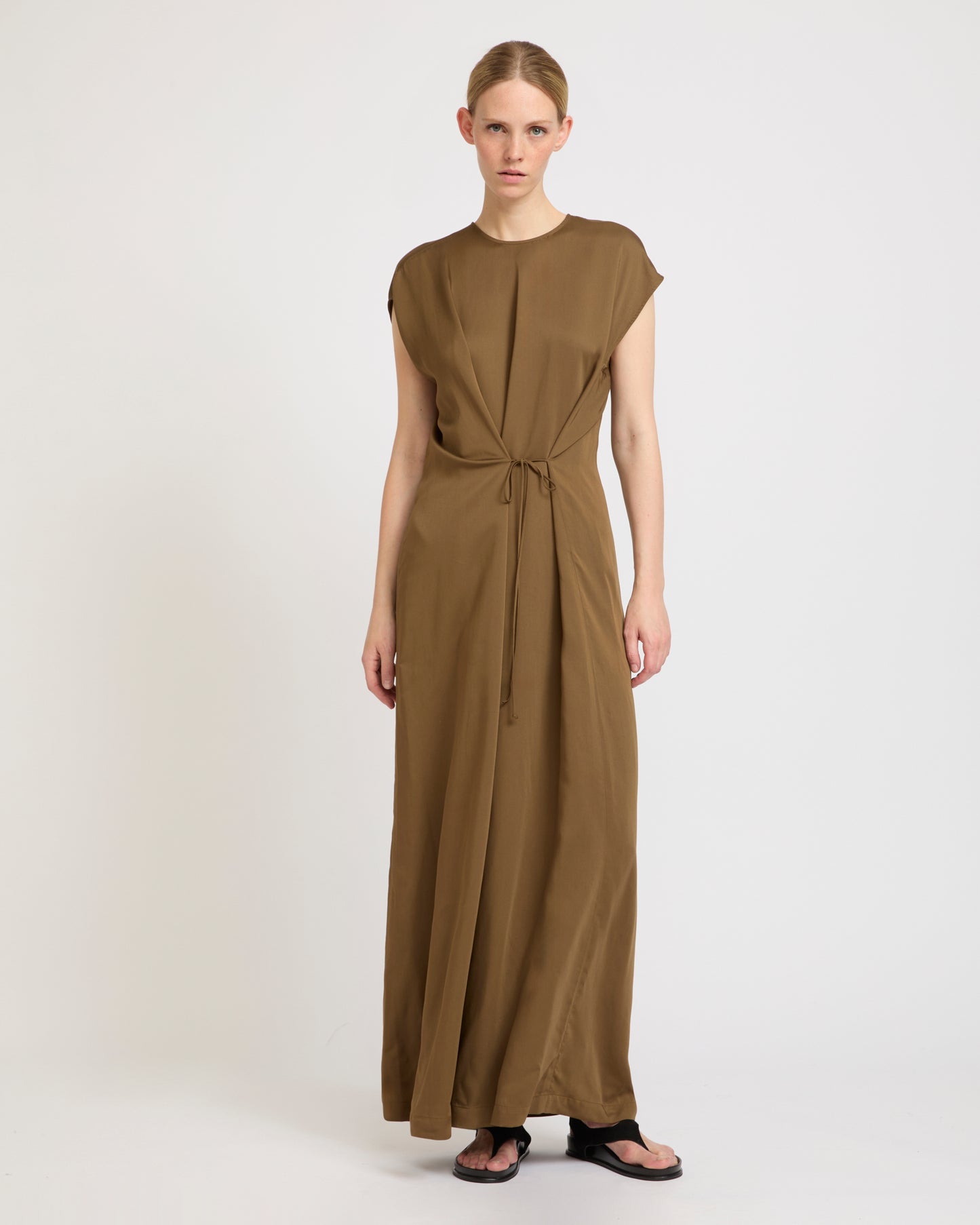 Soldes Robe asymétrique modulable en satin -Yves salomon - Nouvelle collection Printemps Été