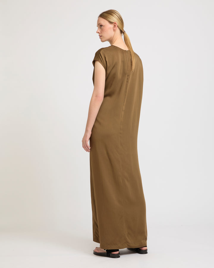 Robe asymétrique modulable en satin -Yves salomon - Nouvelle collection Printemps Été