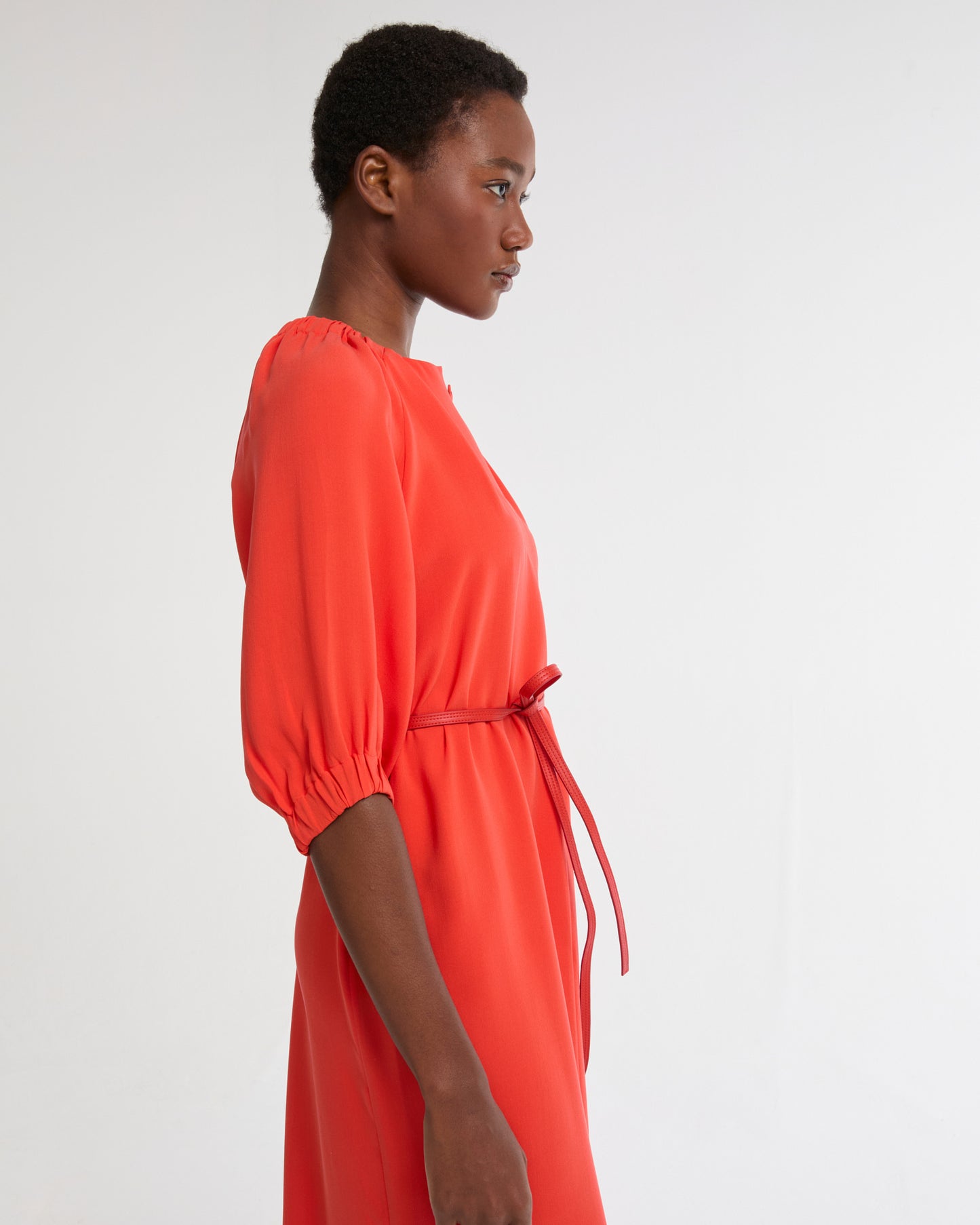 Soldes Robe fluide en crêpe de soie -Yves salomon - Nouvelle collection Printemps Été