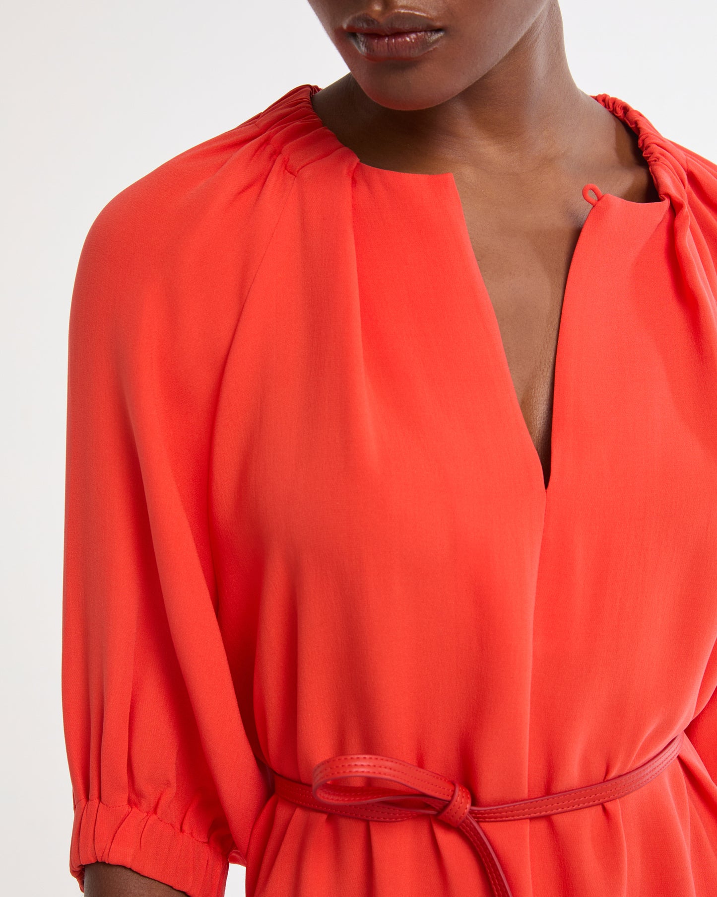 Soldes Robe fluide en crêpe de soie -Yves salomon - Nouvelle collection Printemps Été