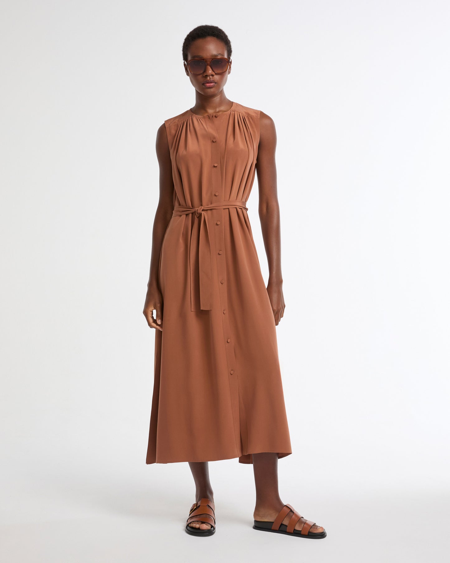 Robe longue fluide en crêpe de soie -Yves salomon - Nouvelle collection Printemps Été