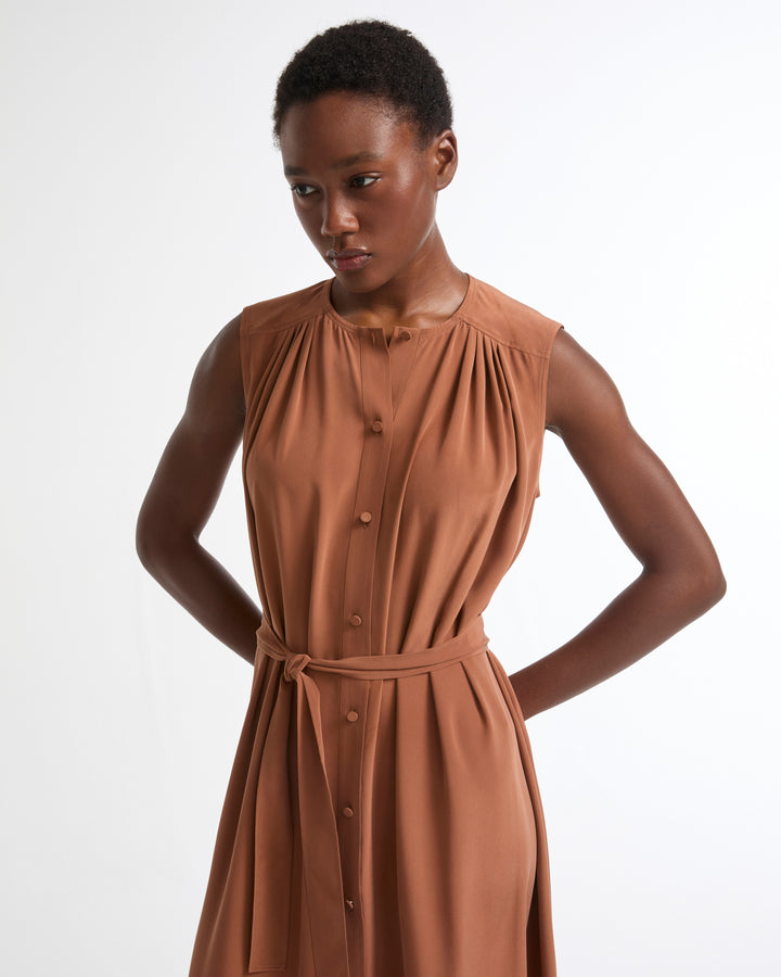 Robe longue fluide en crêpe de soie -Yves salomon - Nouvelle collection Printemps Été