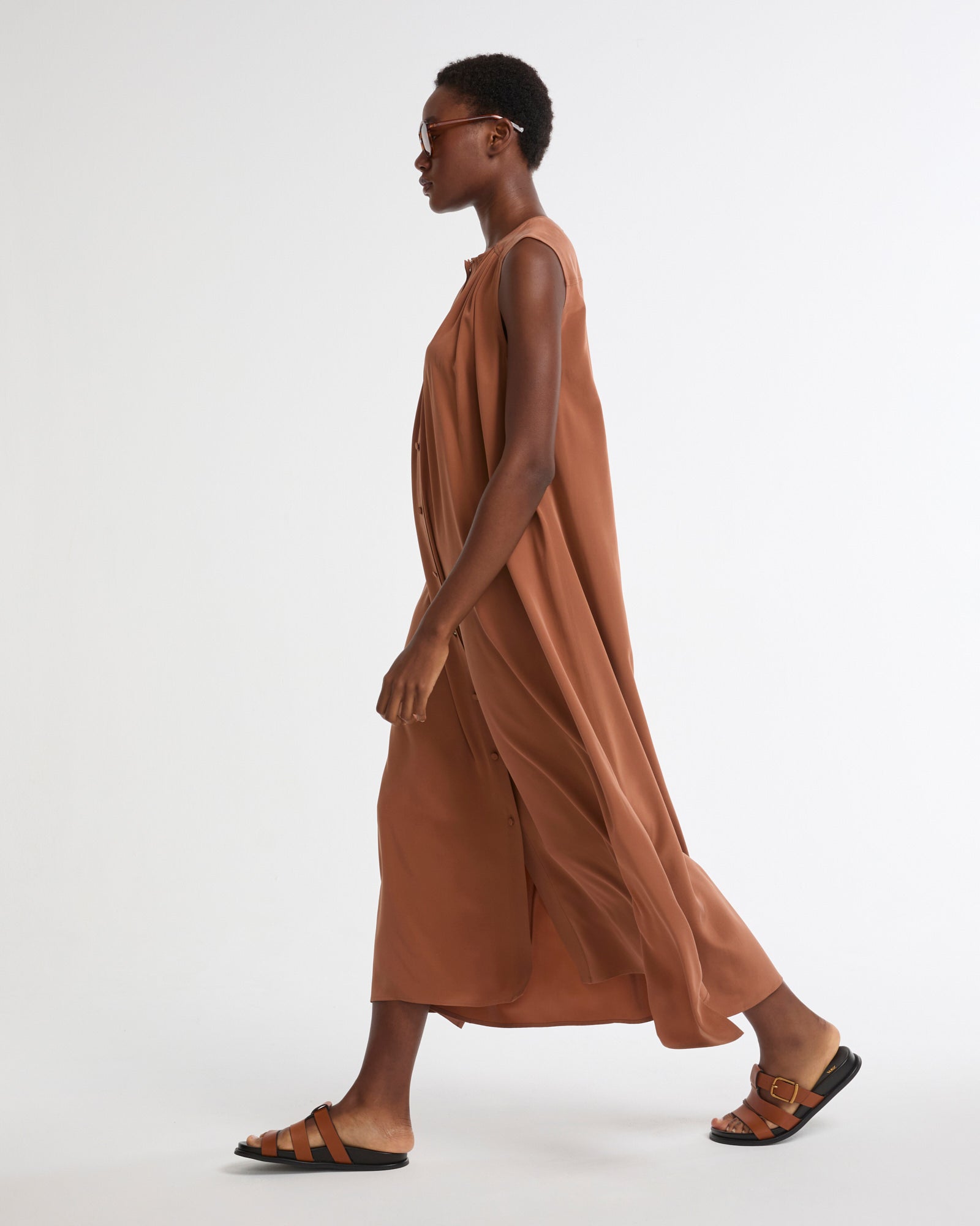 Robe longue fluide en crêpe de soie -Yves salomon - Nouvelle collection Printemps Été