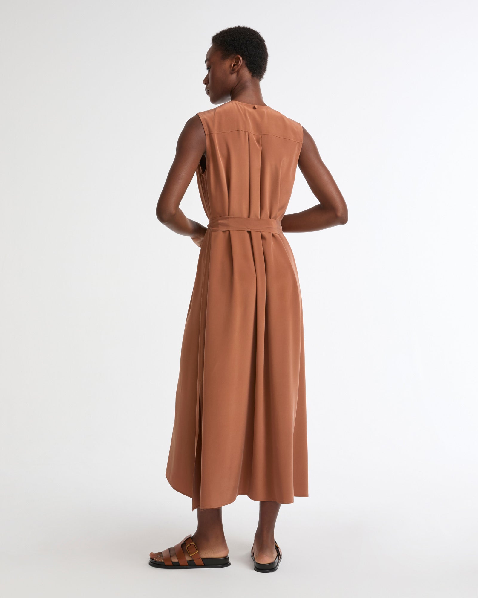 Robe longue fluide en crêpe de soie -Yves salomon - Nouvelle collection Printemps Été