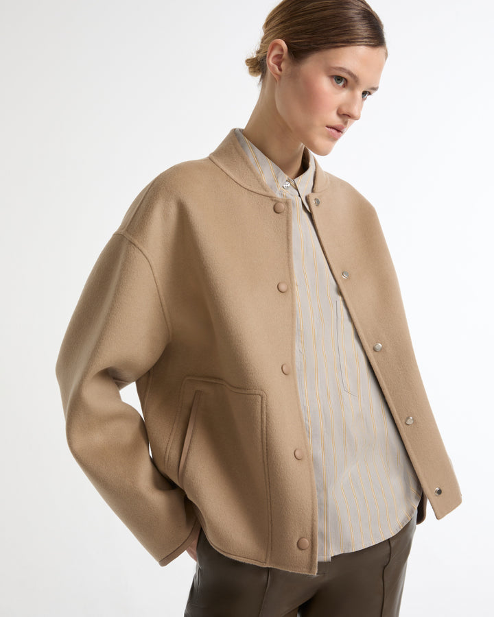 Veste teddy en lainage cachemire double face -Yves salomon - Nouvelle collection Printemps Été