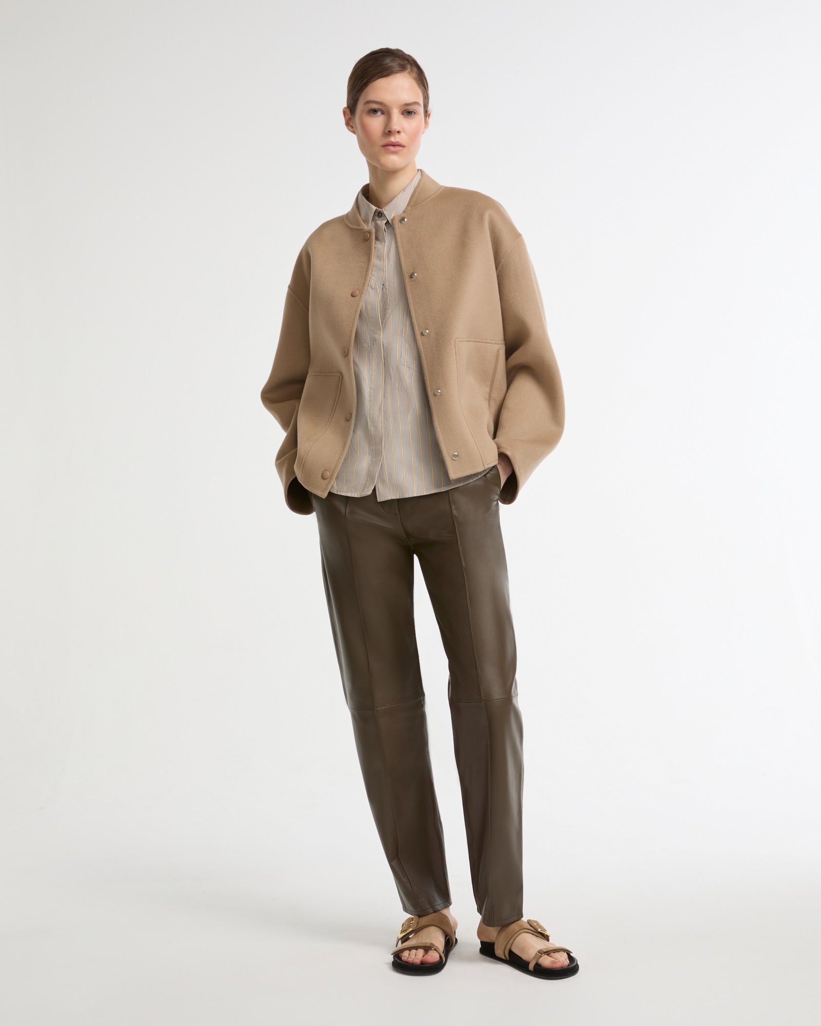 Veste teddy en lainage cachemire double face -Yves salomon - Nouvelle collection Printemps Été