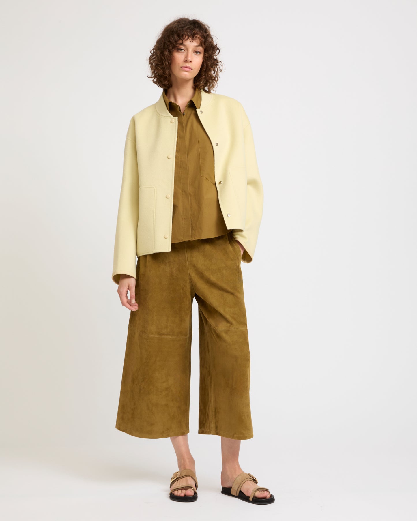 Soldes Veste teddy en lainage cachemire double face -Yves salomon - Nouvelle collection Printemps Été