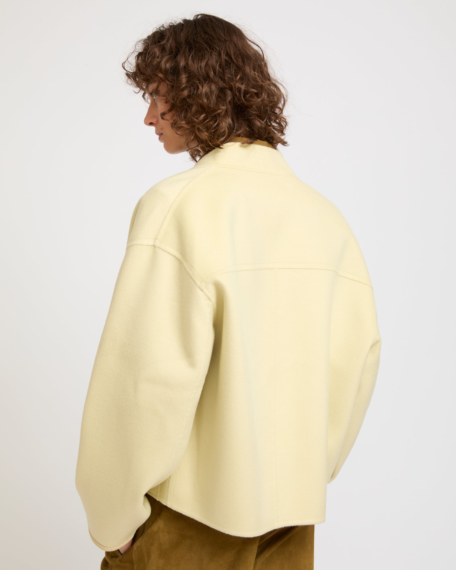 Soldes Veste teddy en lainage cachemire double face -Yves salomon - Nouvelle collection Printemps Été