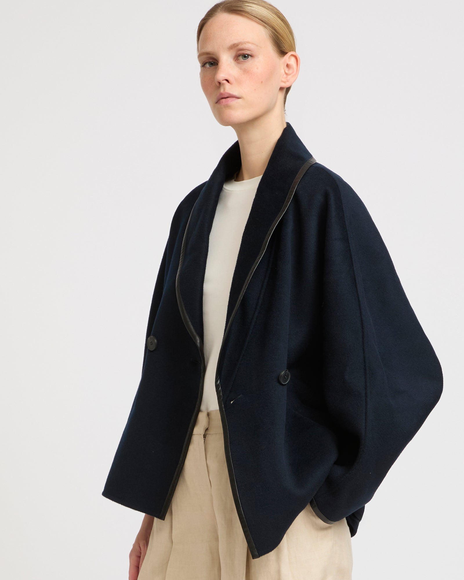 Soldes Caban en lainage cachemire double face -Yves salomon - Nouvelle collection Printemps Été