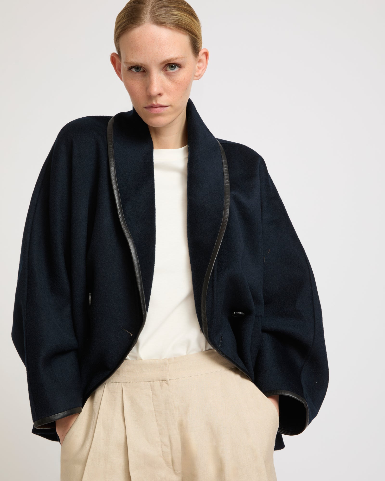 Soldes Caban en lainage cachemire double face -Yves salomon - Nouvelle collection Printemps Été