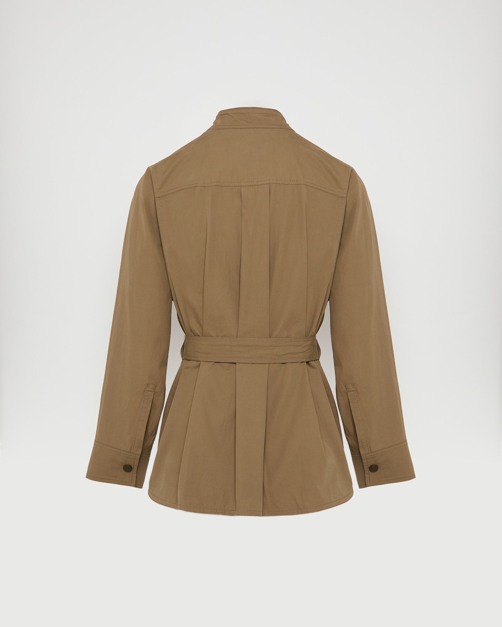 Veste saharienne ceinturée en tissu coton -Yves salomon - Nouvelle collection Printemps Été