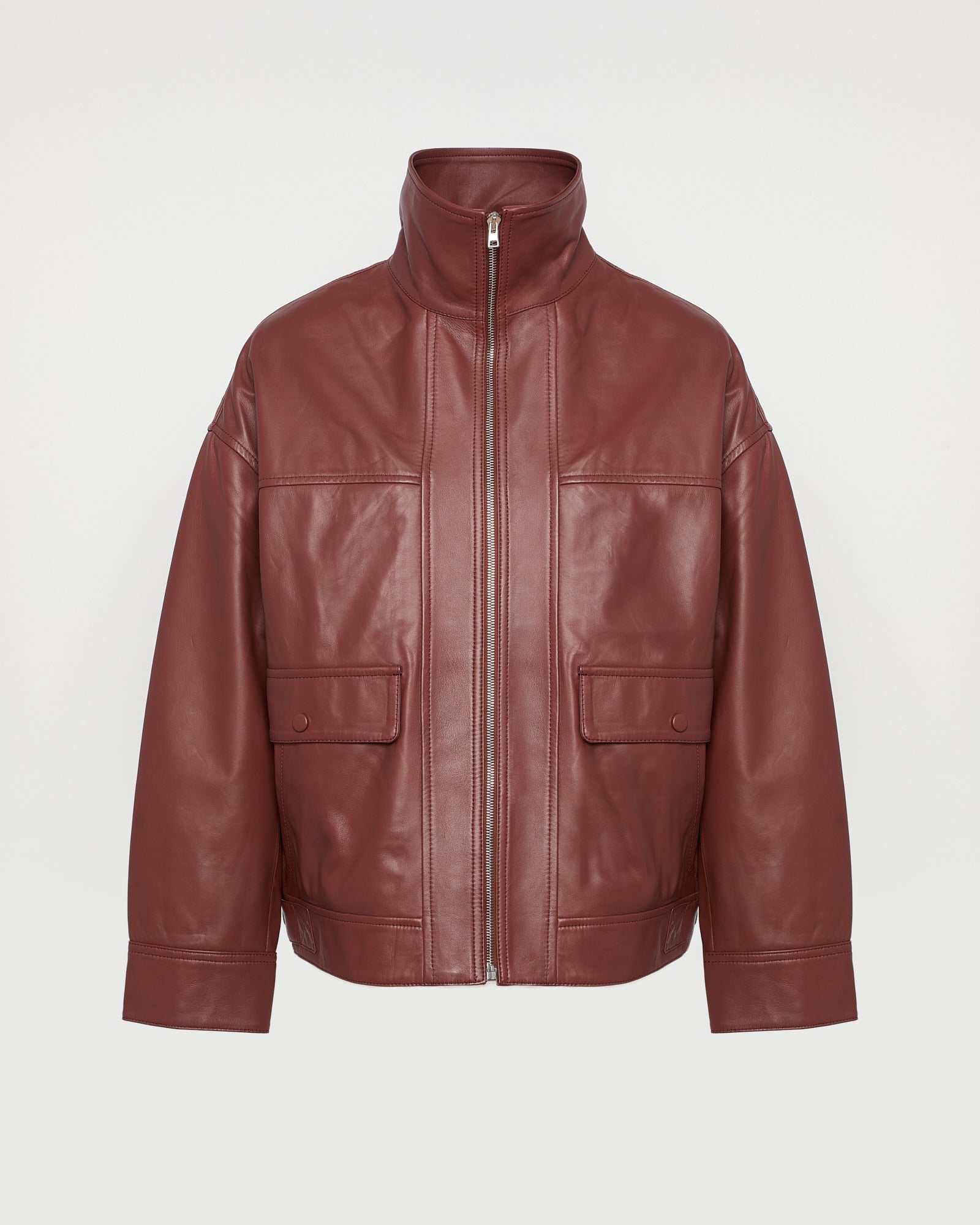 Veste courte en cuir d'agneau -Yves salomon - Nouvelle collection Printemps Été