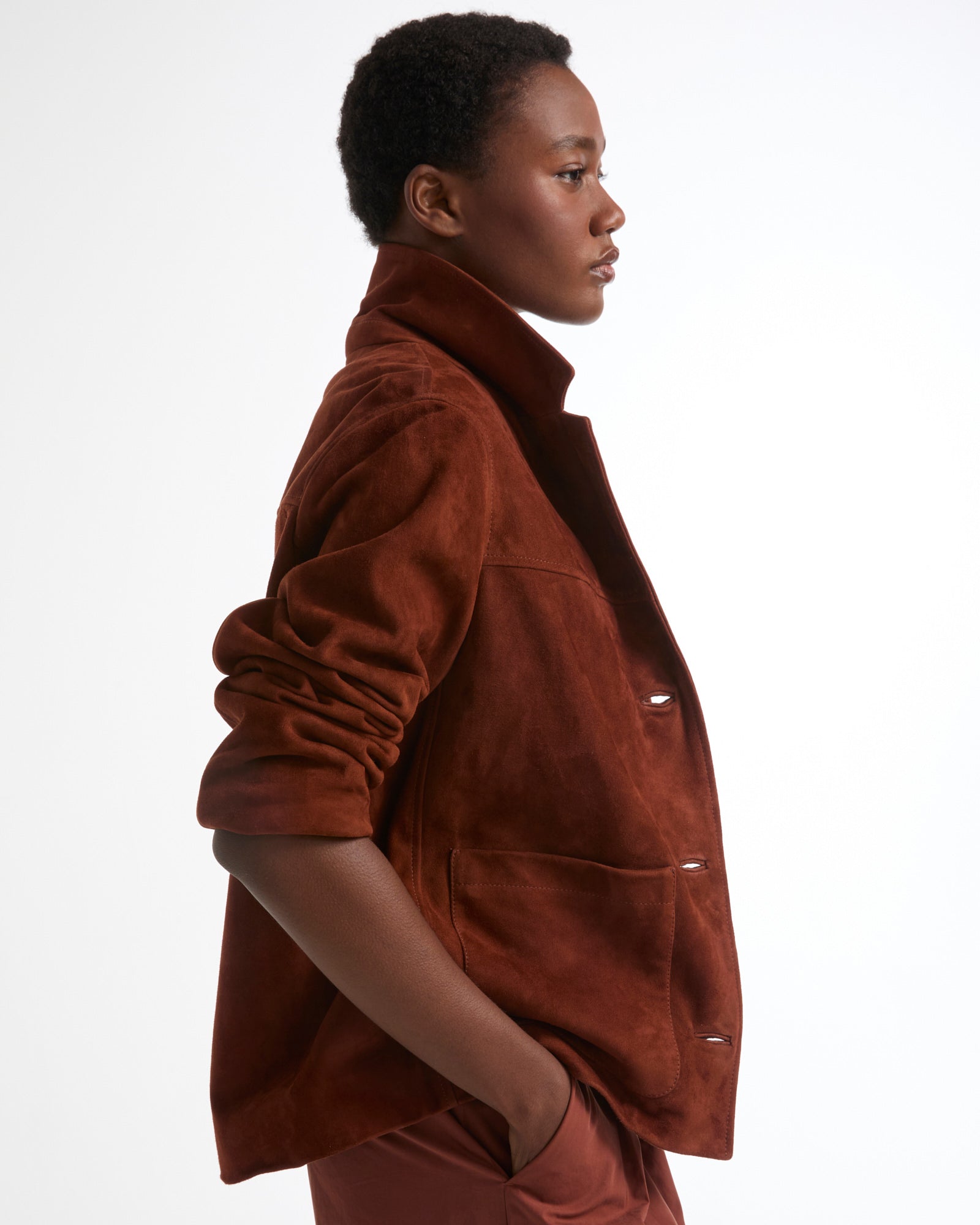 Veste en cuir d'agneau double face -Yves salomon - Nouvelle collection Printemps Été