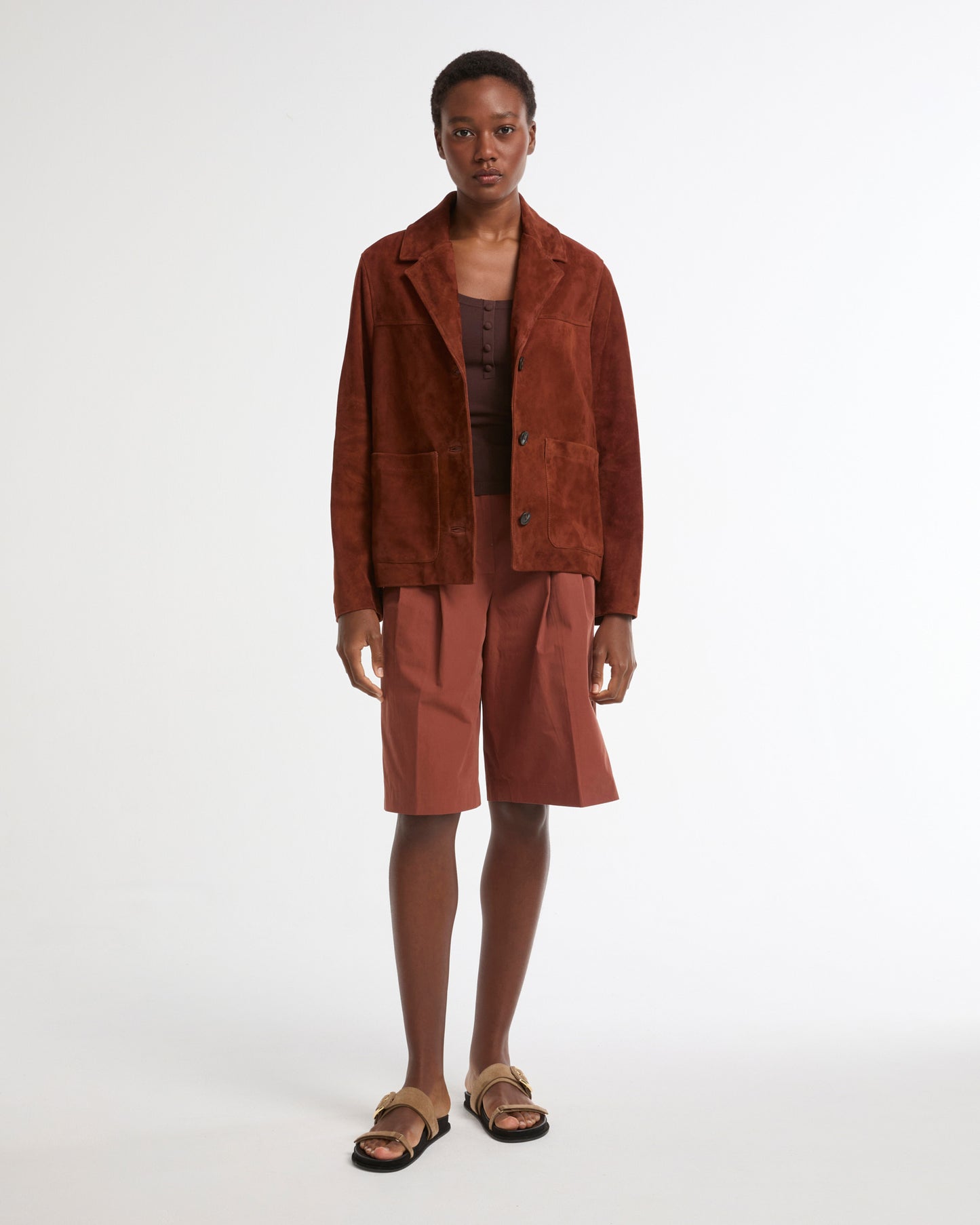 Veste en cuir d'agneau double face -Yves salomon - Nouvelle collection Printemps Été