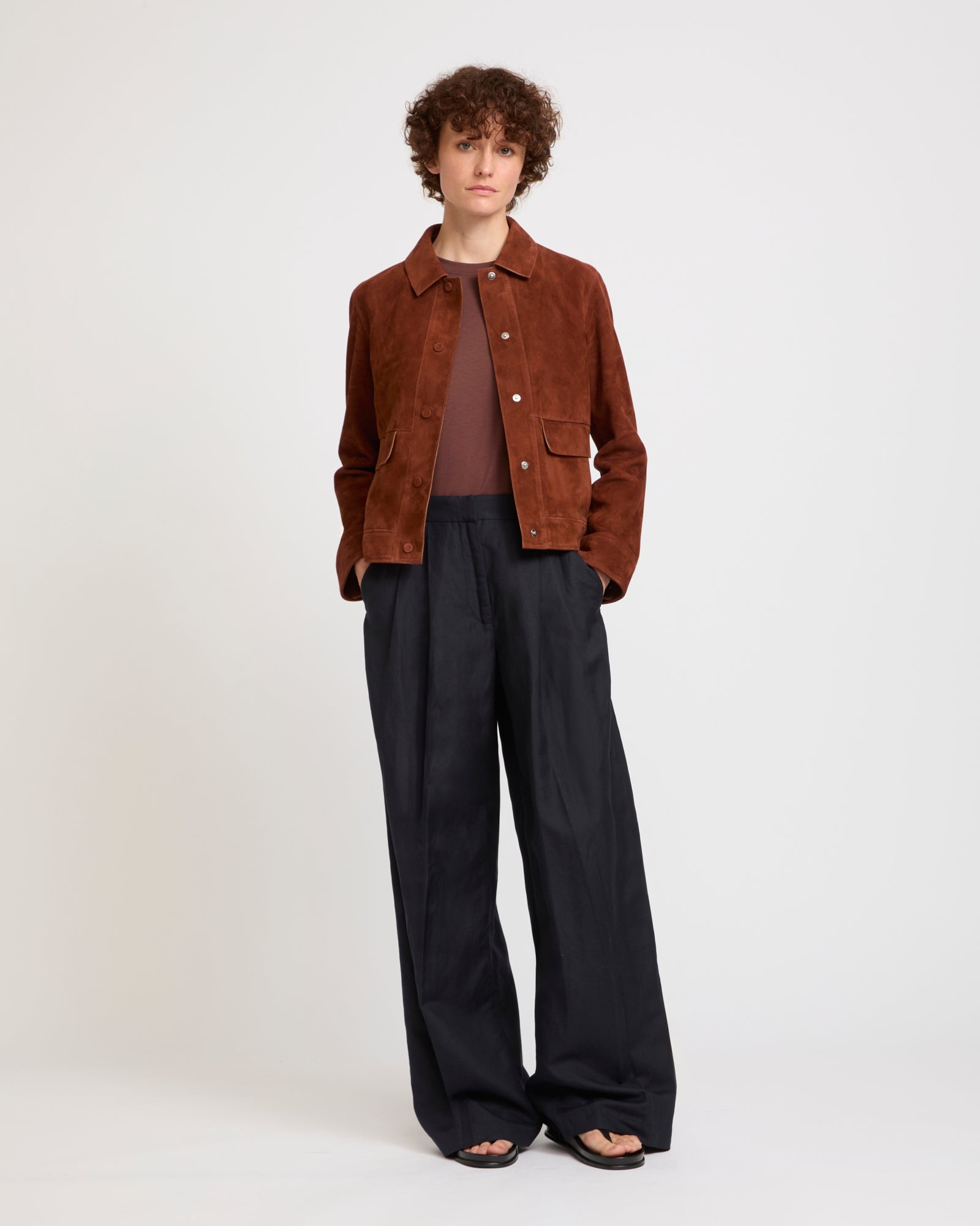 Veste en cuir d'agneau double face -Yves salomon - Nouvelle collection Printemps Été