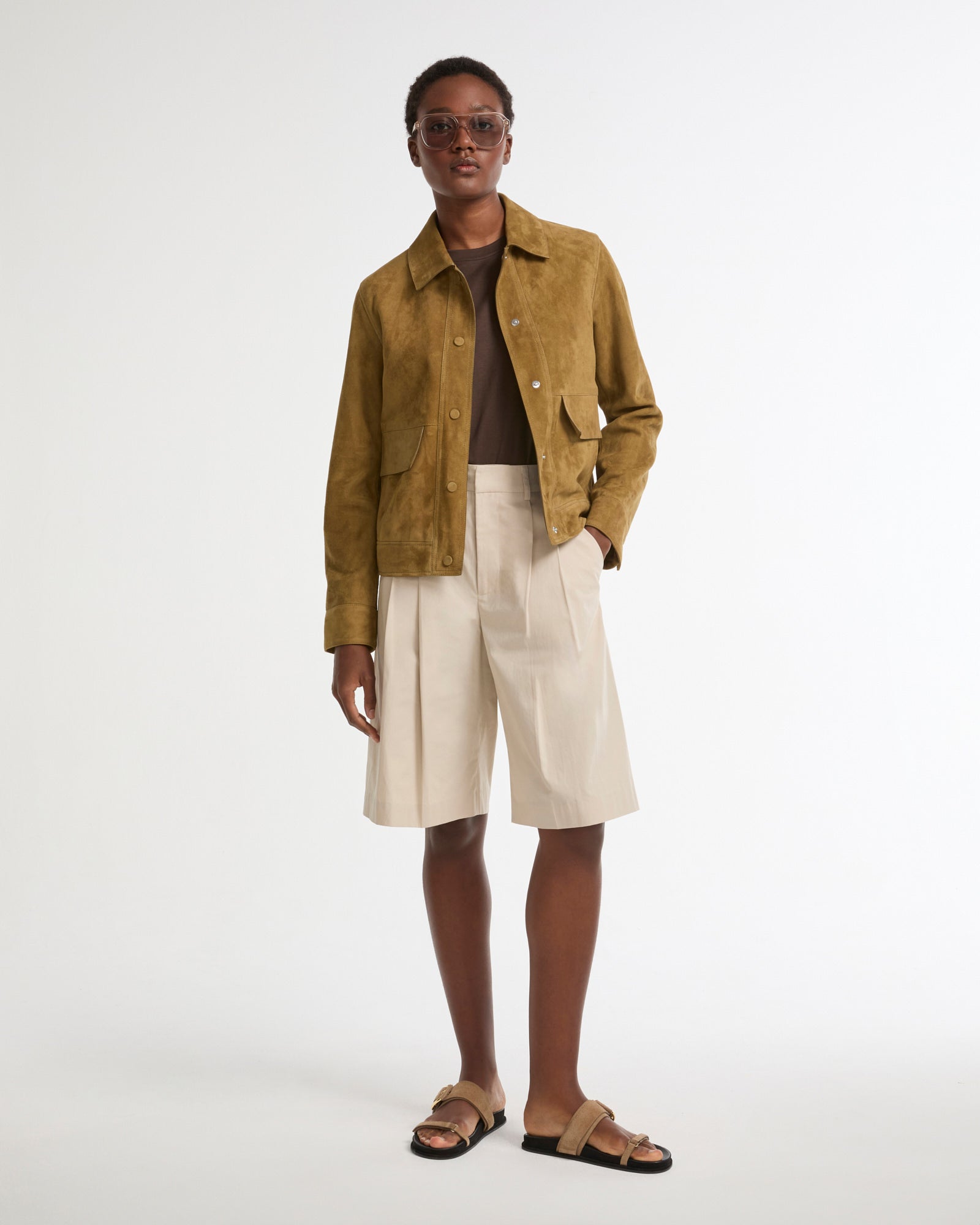 Veste en agneau double face -Yves salomon - Nouvelle collection Printemps Été