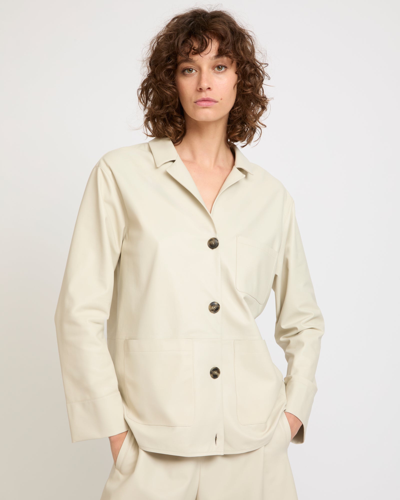 Veste en cuir d'agneau -Yves salomon - Nouvelle collection Printemps Été