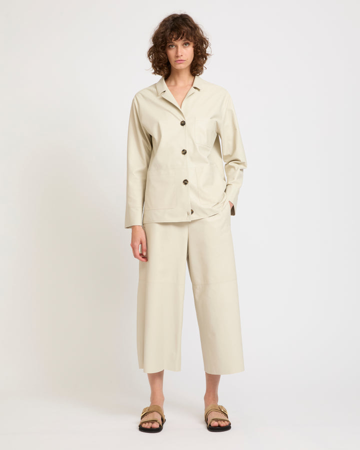 Veste en cuir d'agneau -Yves salomon - Nouvelle collection Printemps Été