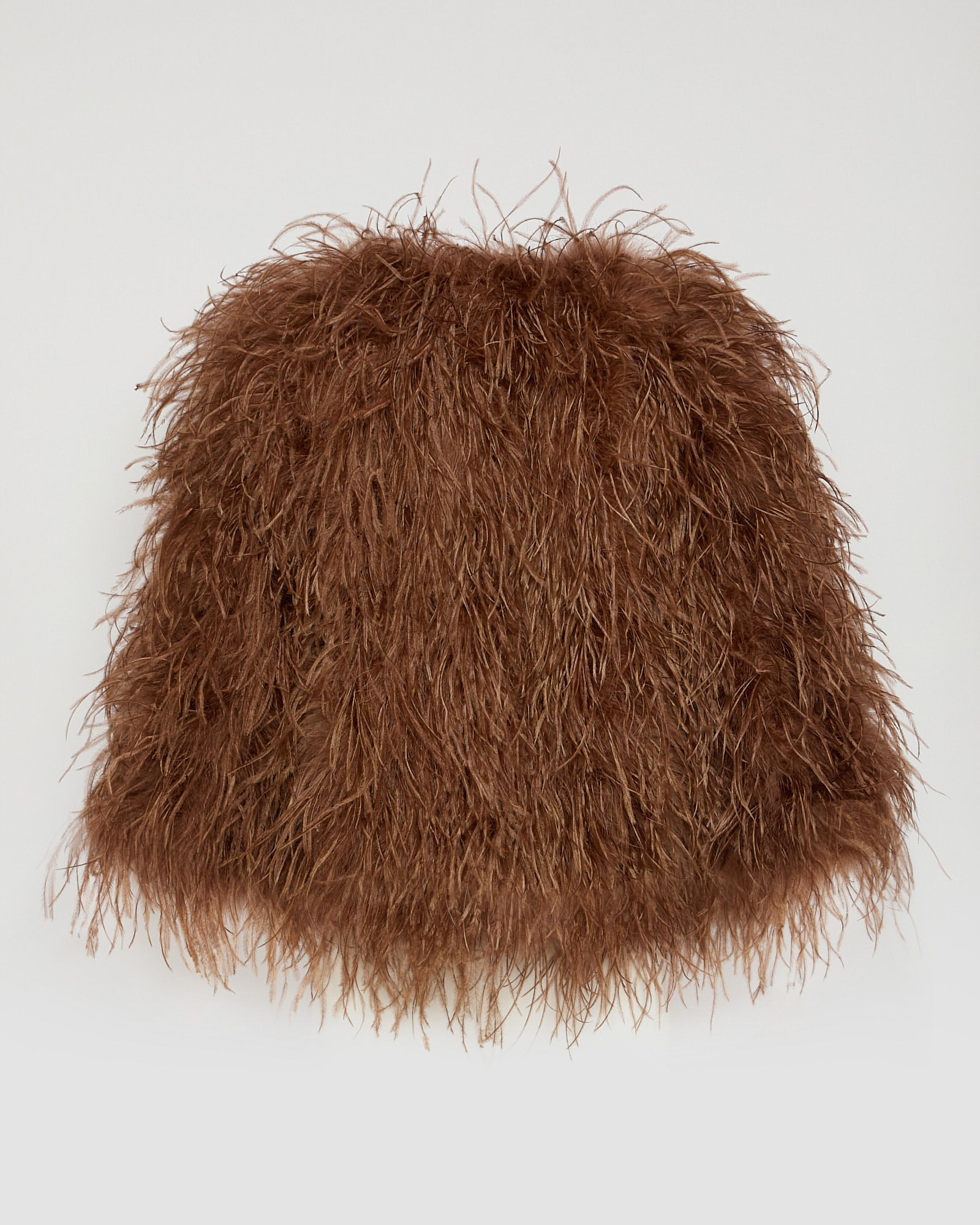 Veste courte en plumes d'autruche -Yves salomon - Nouvelle collection Printemps Été