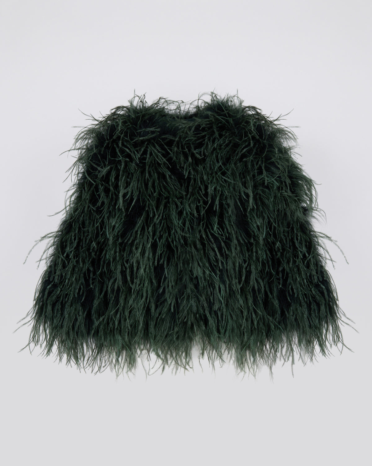 Veste courte en plumes d'autruche - Yves Salomon - Nouvelle collection Automne Hiver