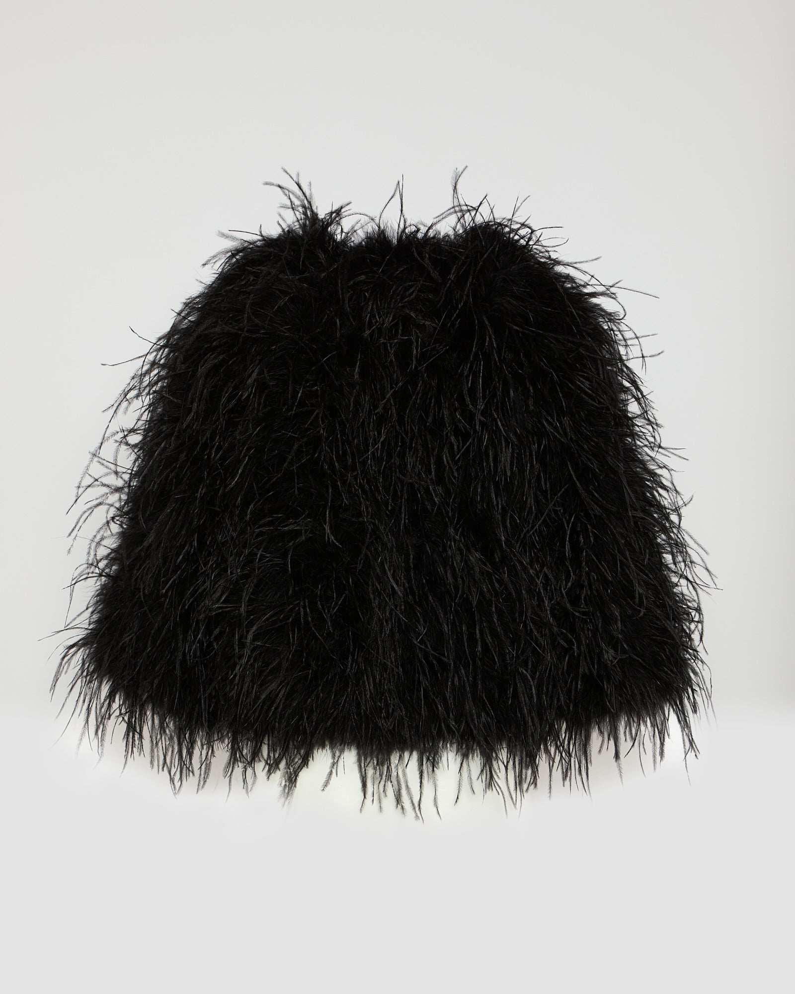 Veste courte en plumes d'autruche -Yves salomon - Nouvelle collection Printemps Été