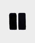 Cashmere wool knit and rex rabbit fingerless gloves