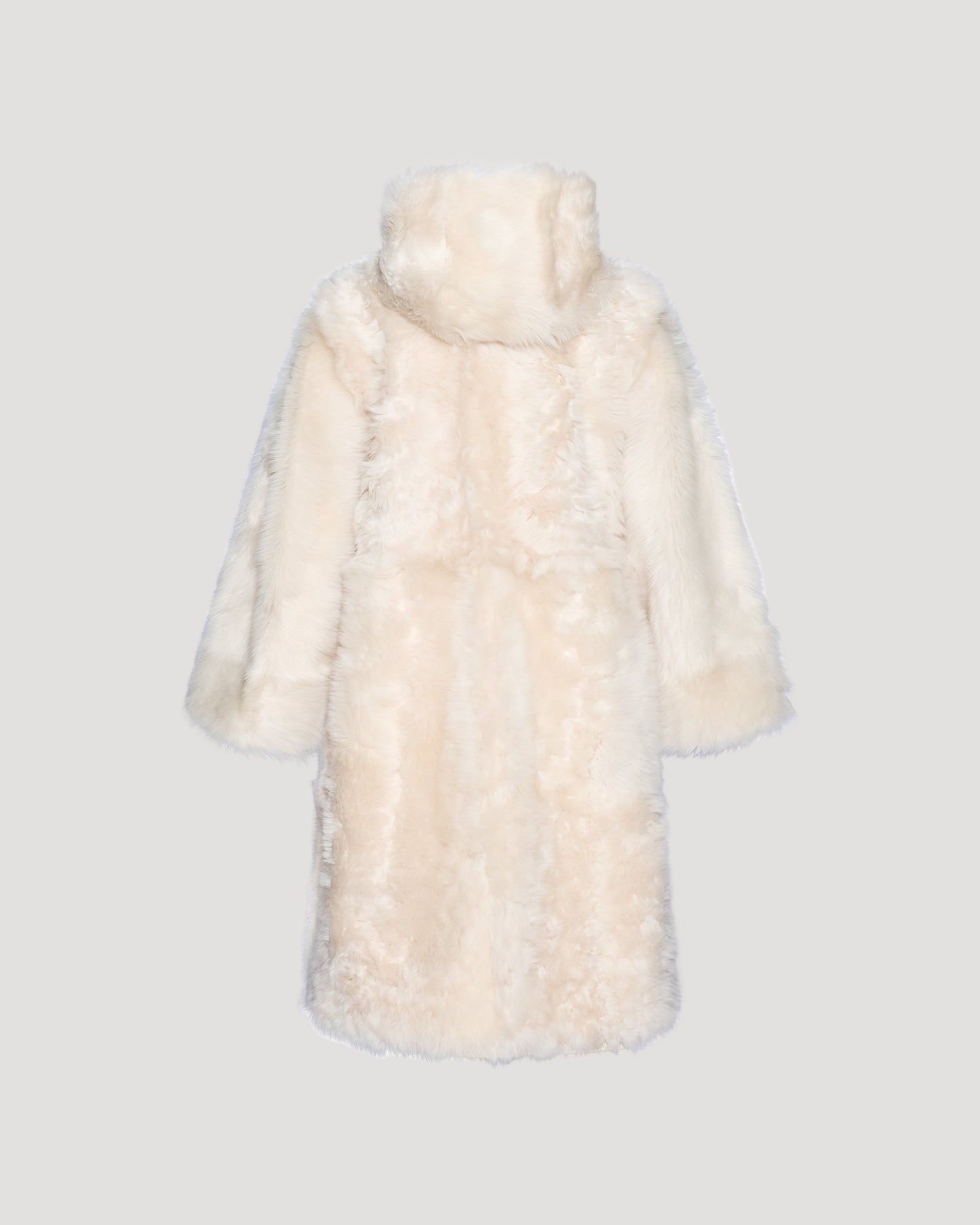 Manteau long style parka en Agneau de Toscane