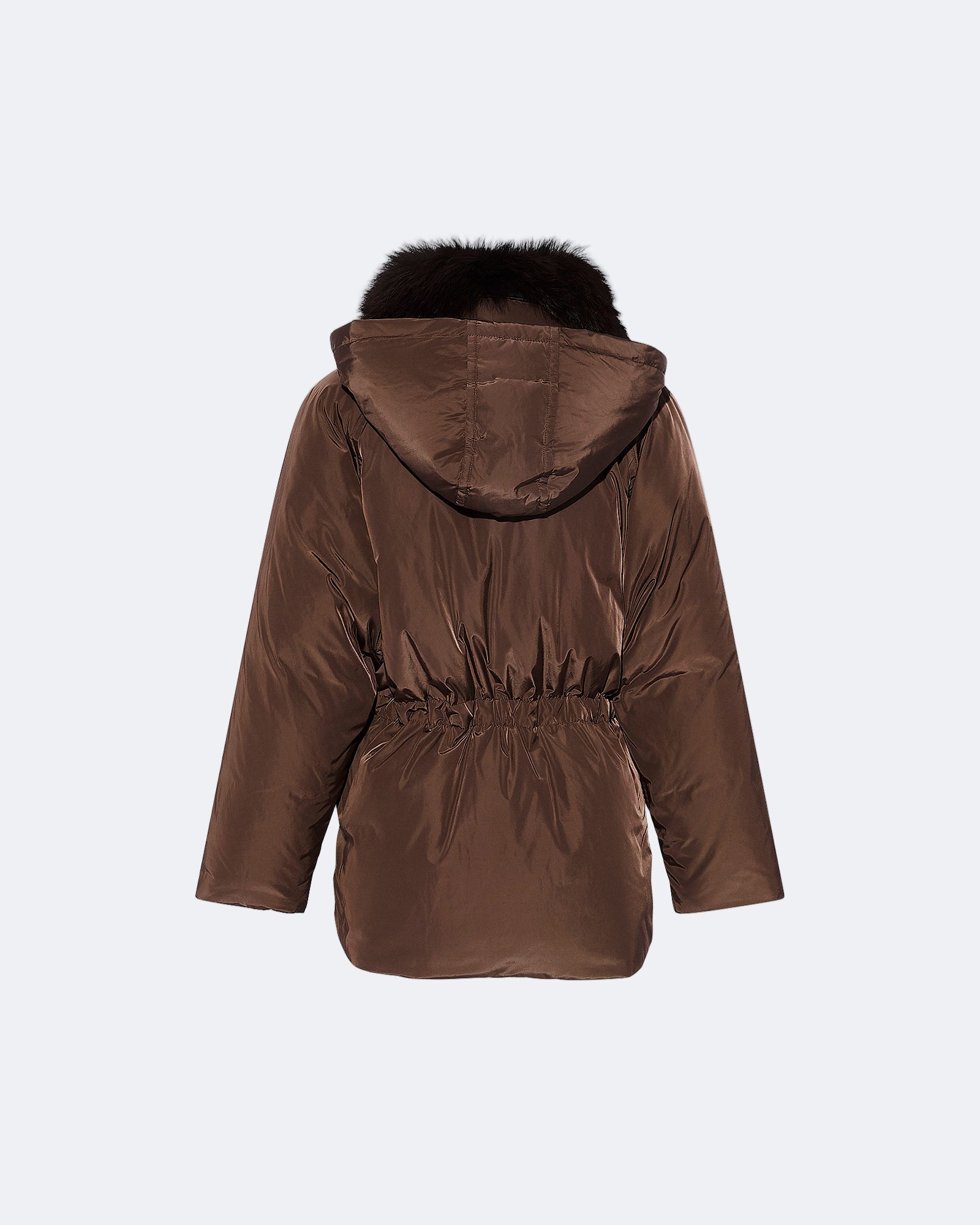 そら Puchowa peleryna z tkaniny technicznej z odpinanym kołnierzem z