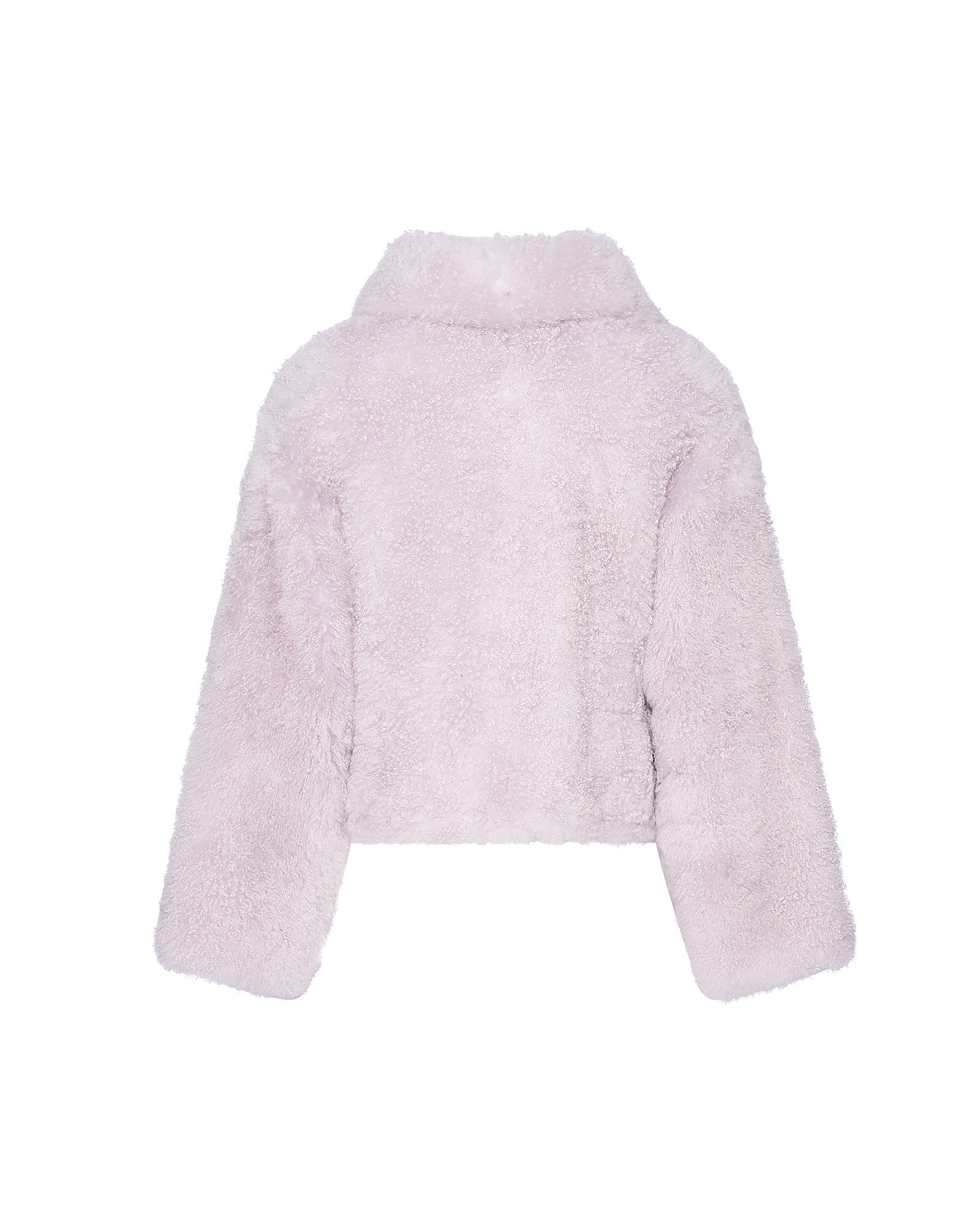 Cashmere lambskin & Merino knit jacket - Purple - Yves Salomon