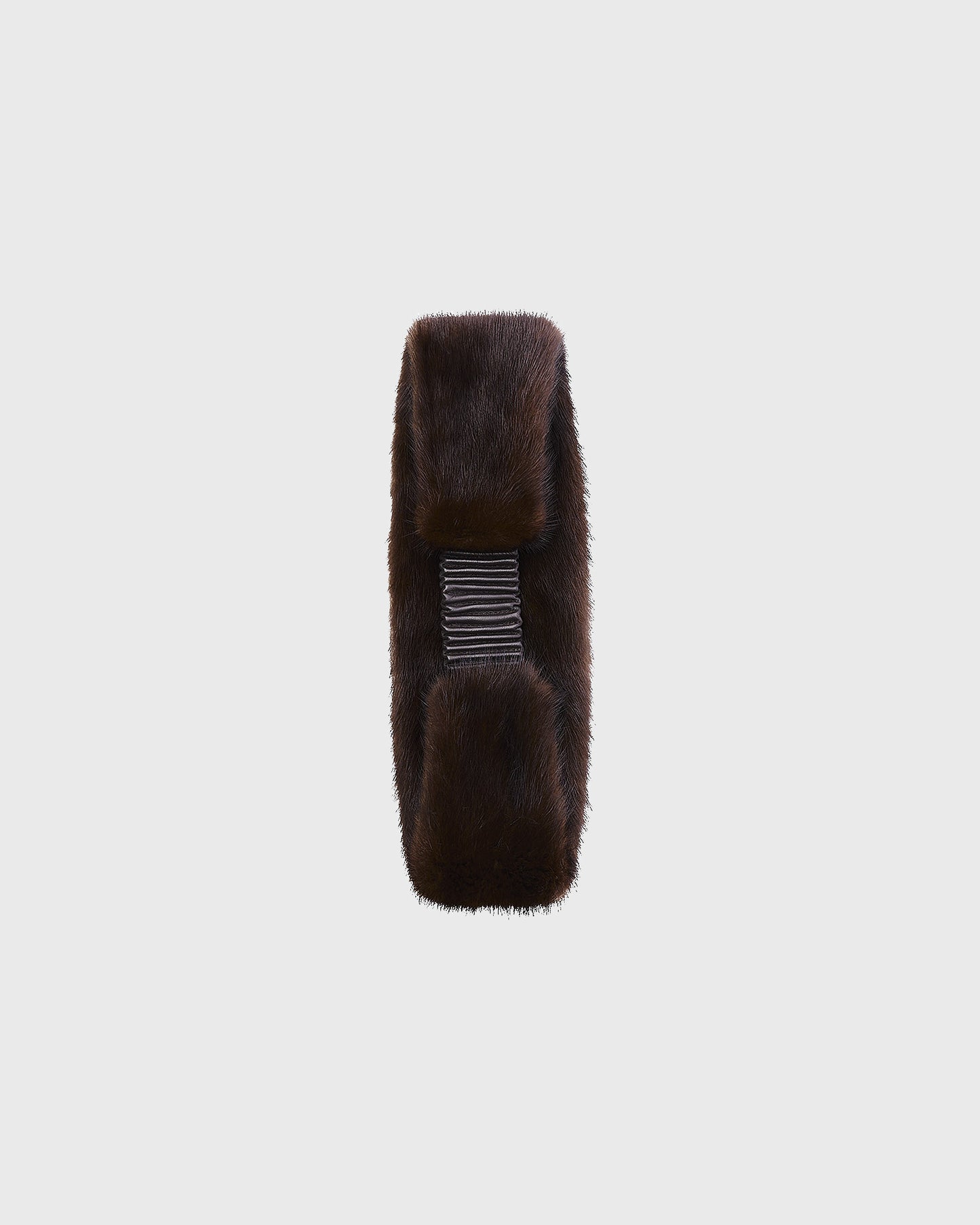 Bandeau en fourrure de vison et cuir -Yves Salomon