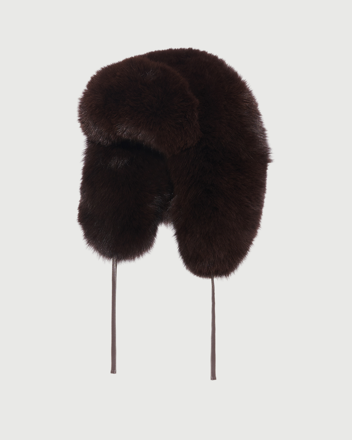 Chapka en fourrure de renard- Yves Salomon - Nouvelle collection Automne Hiver