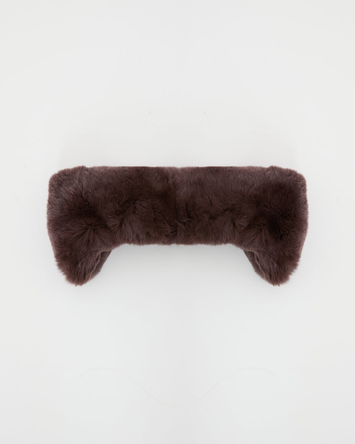 Bandeau en fourure de lapin rex -Yves Salomon