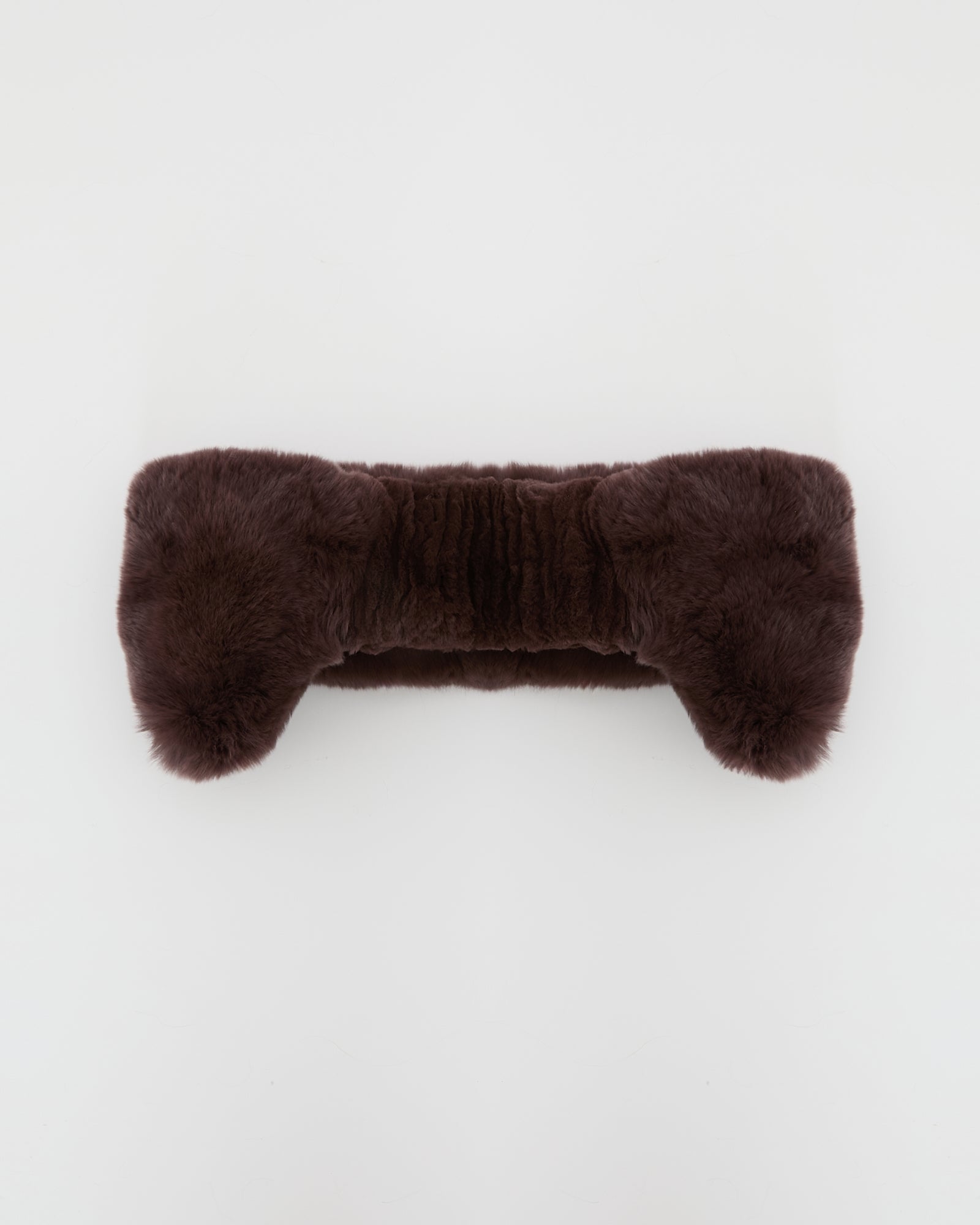 Bandeau en fourure de lapin rex -Yves Salomon